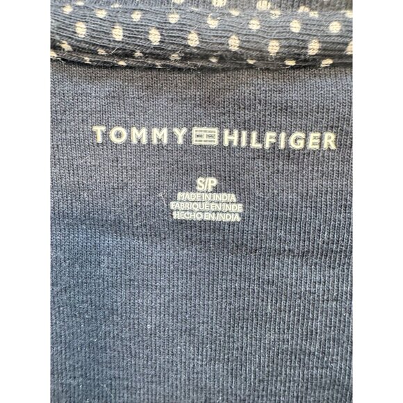 Tommy Hilfiger Womens V-Neck T-Shirt Size S Navy Polka Dots Short Sleeves Casual - Picture 3 of 12